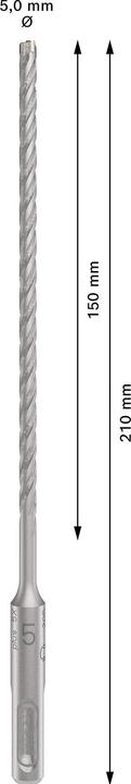 Produktbild Bosch Zubehör PRO SDS plus-5X Hammerbohrer, 5 x 150 x 210 mm (5 Millimeter)