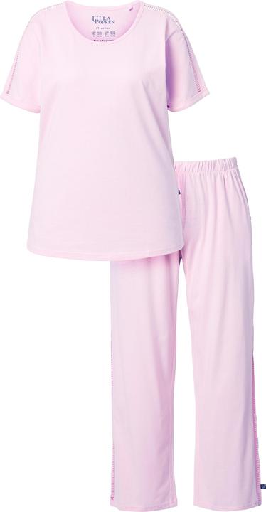 Actual product image Ulla Popken Openwork Detail Short Sleeve Two Piece Pajama Set (58)