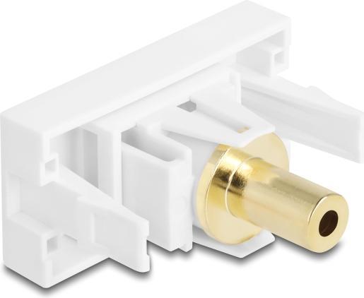 Image du produit Delock Easy 45 Module jack 3,5 mm 3 broches vers jack 3,5 mm 3 broches doré blanc (Adaptateur jack)