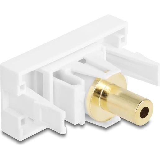 Delock Easy 45 Modul Klinkenbuchse 3,5 mm 3 Pin zu Klinkenbuchse 3,5 mm 3 Pin vergoldet weiss (Zubehör), Audio Adapter, ...