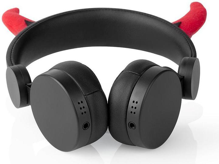 Produktbild Nedis On-Ear-Kopfhörer mit Kabel On-Ear-Kopfhörer mit Kabel 3.5 mm Seillänge: 1.20 m 85 dB Red/Schwa (Keine Geräuschunterdrückung, Kabelgebunden)