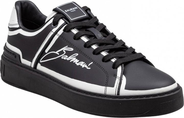 Image du produit Balmain b-court sneakers in leather with "je taime" print color black (41)