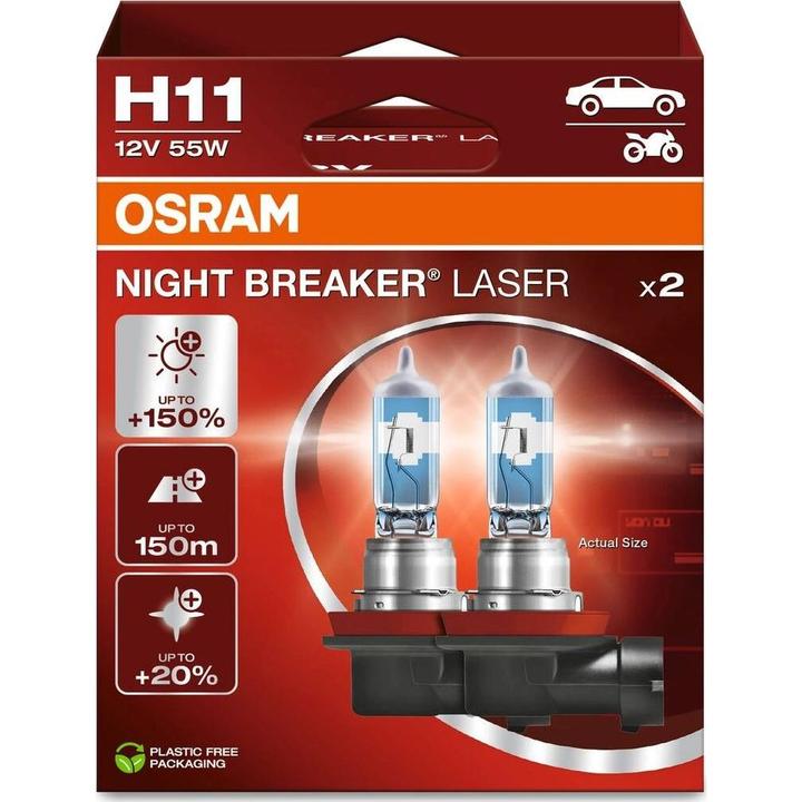 Immagine prodotto Osram Laser Night Breaker di nuova generazione (H11)