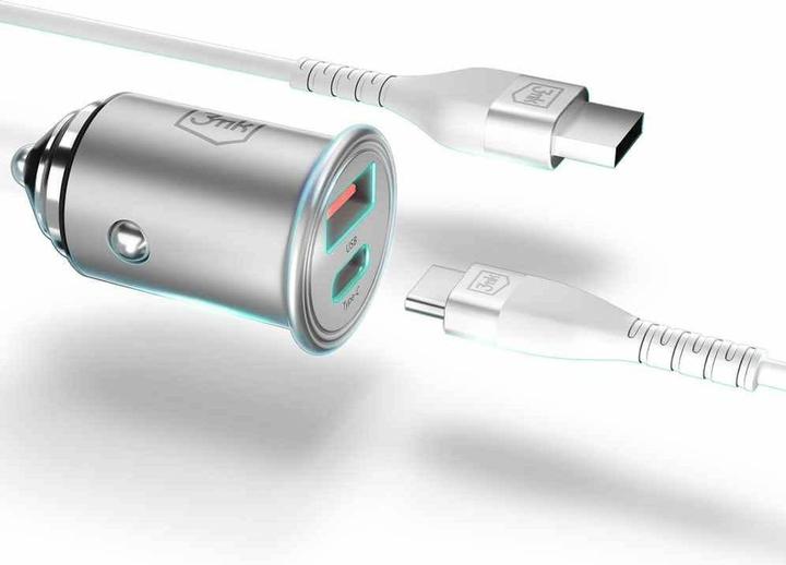 Image du produit 3MK Chargeur de voiture Hyper Type-C + ports USB QC 4.0 + PD 30W