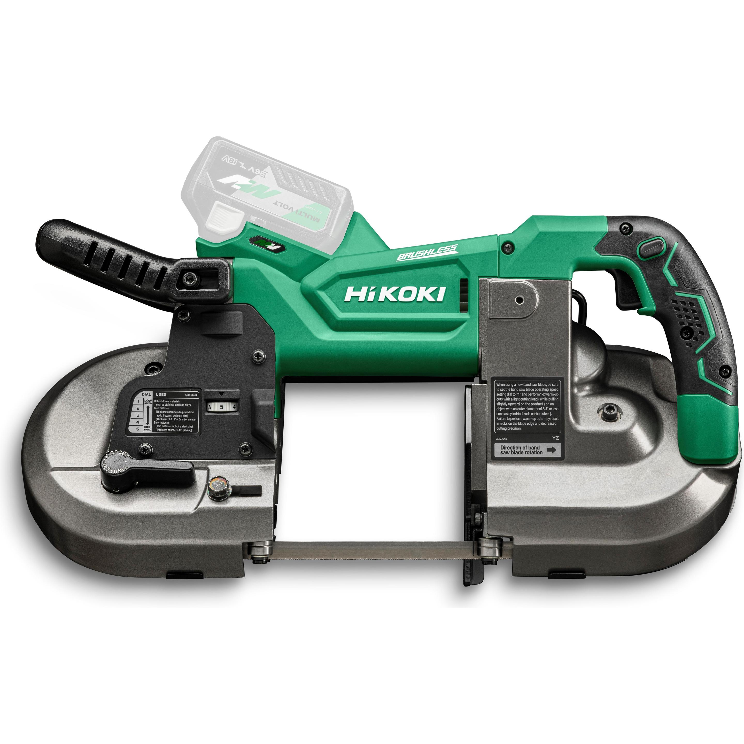 Hikoki, Dekupiersäge + Bandsäge, CB3612DAW4Z Multivolt Akku-Bandsäge