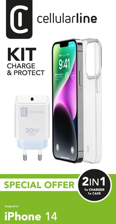 Produktbild Cellularline Charger Kit mit Case (Apple iPhone 14)