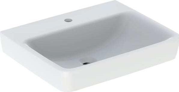 Produktbild Geberit Renova Plan, Waschtisch, 60x48 cm, 1 Hahnloch, ohne Überlauf, 501637 (480 mm, 600 mm)