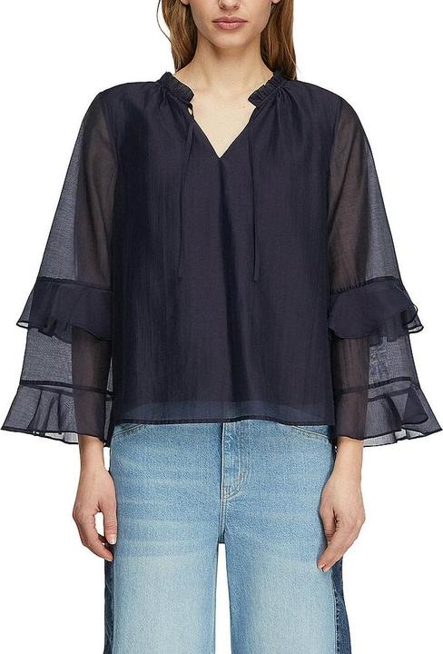 Immagine prodotto Comma Bluse Feminine Lyocell-Voile-Bluse mit Trompetenärmeln (34)