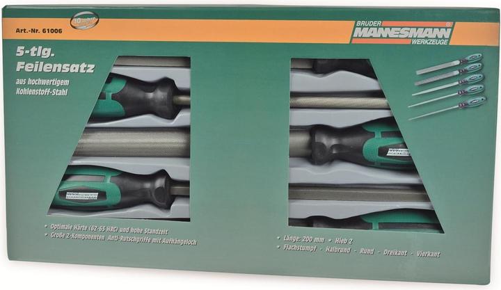 Immagine prodotto Mannesmann Set di lime, 5 pezzi. (200 mm)
