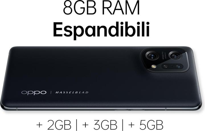 Immagine prodotto OPPO Find X5 (256 GB, Nero, 6.55", Doppia SIM, 5G)