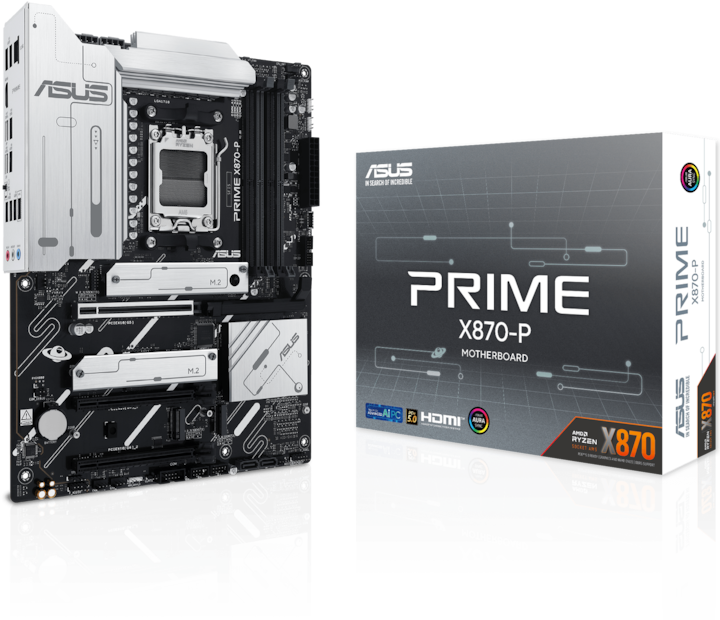 Image du produit ASUS PRIME X870-P (ATX, X870, AM5, DDR5) (AM5, AMD X870, ATX)