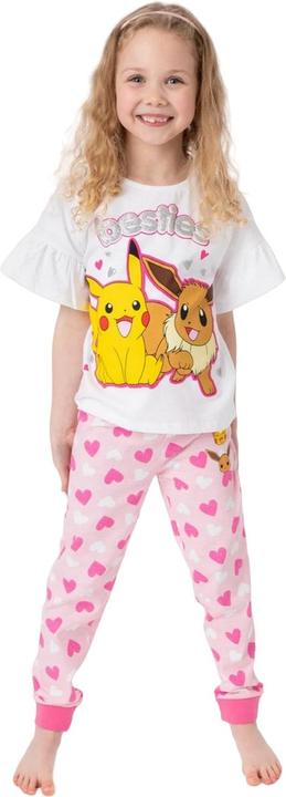 Produktbild Pokémon Besties Schlafanzug mit langer Hose Mädchen Rüschen (116)