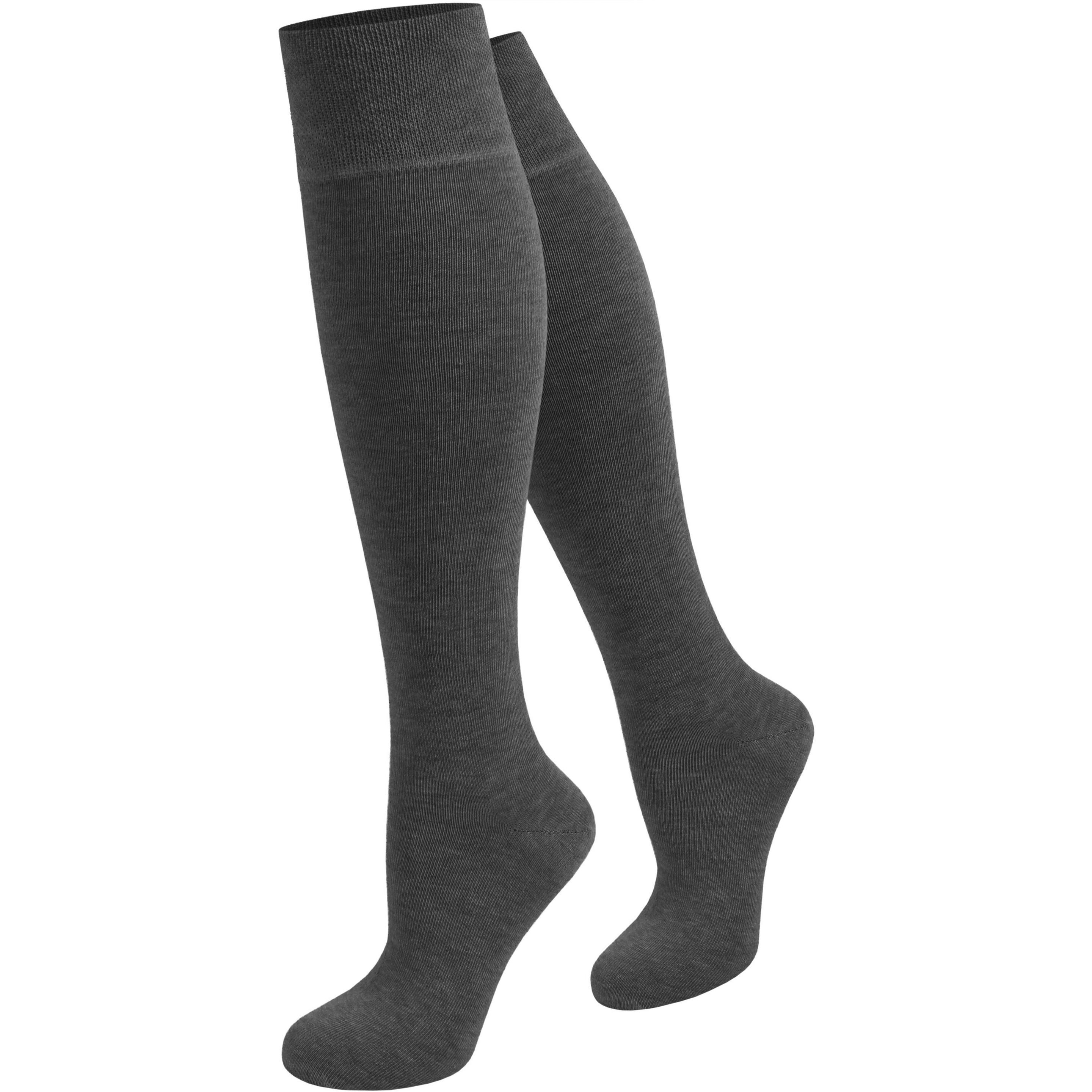 Thumbnail - Normani, Herren, Socken, 3 Paar Business-Kniestrümpfe aus Baumwolle, Grau, (3er Pack, 47 - 50)