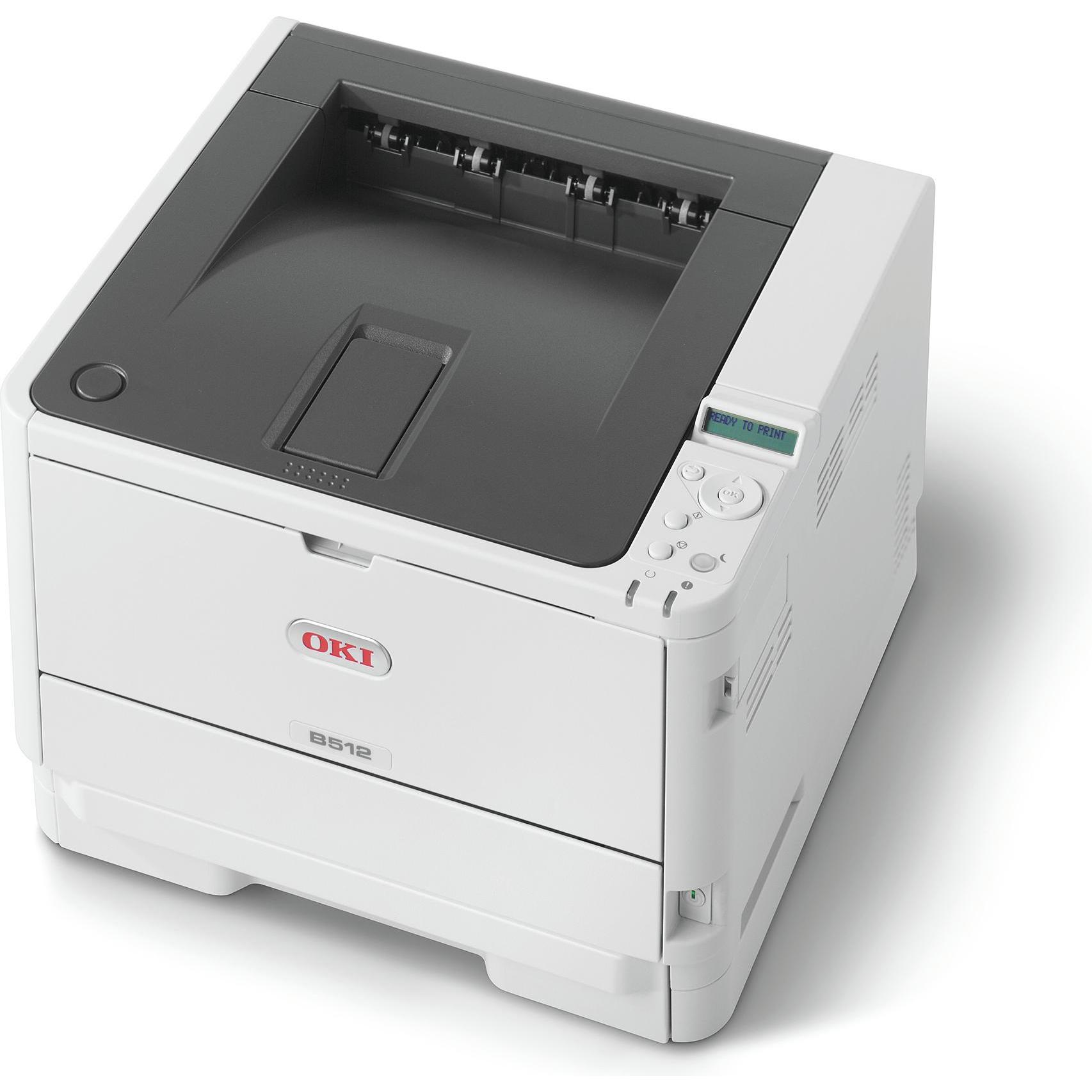OKI B512dn (Laser, Schwarz-Weiss), Drucker, Grau
