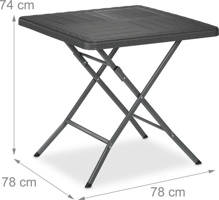 Produktbild Relaxdays Gartentisch (78 x 78 x 74 cm)