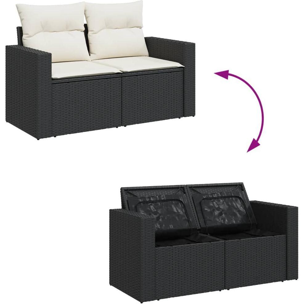 Thumbnail - VidaXL, Gartenlounge, 10-tlg. Garten-Lounge-Set mit Kissen