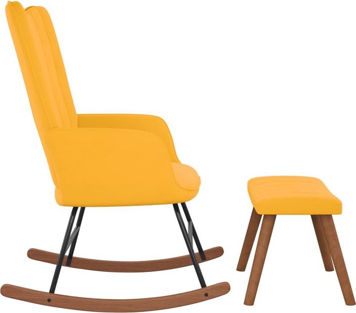 Actual product image vidaXL Schaukelstuhl mit Hocker
