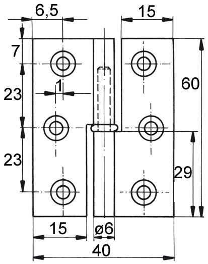 Produktbild FS Möbelbänder, Rollendurchmesser 6 mm (1 Stk.)