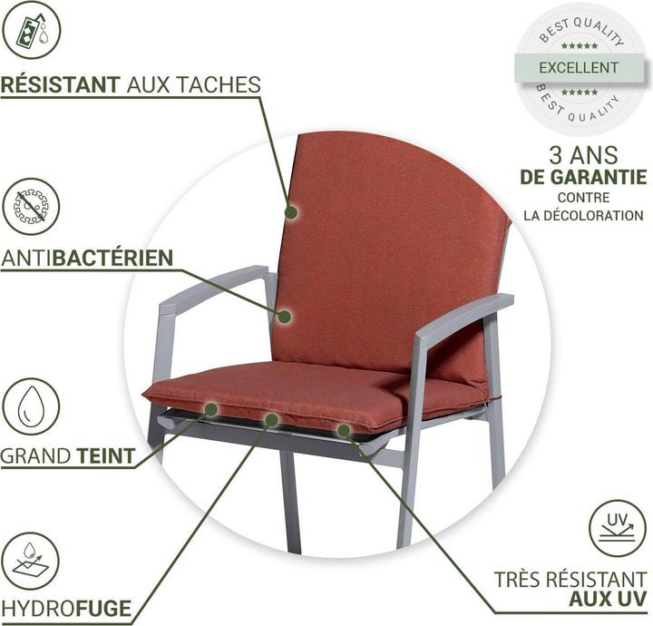 Produktbild Natura Punto Gartenstuhl Niederlehner-Auflage by Madison (97 x 49 cm)