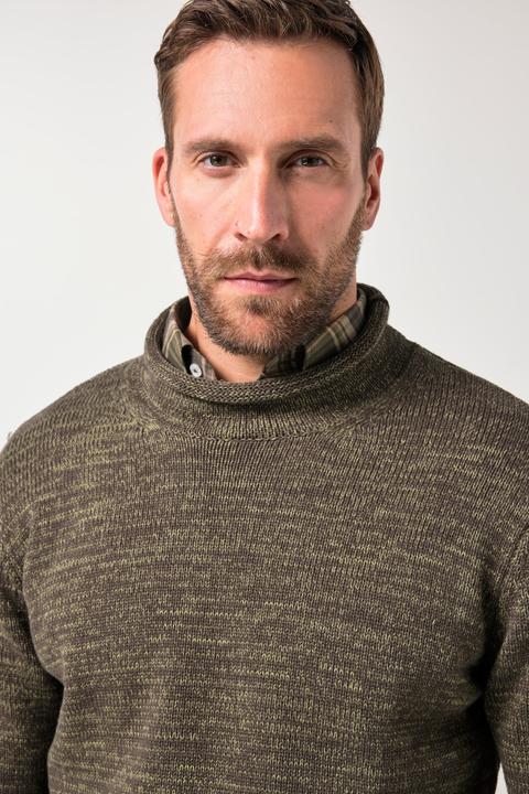 Produktbild JP1880 Pullover, TwoTone-Grobstrick, Stehkragen, bis 7 XL (L)