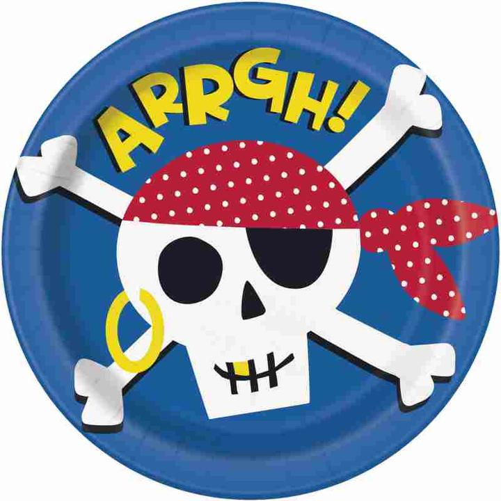 Unique Party Plate Ahoy Pirates (8x)