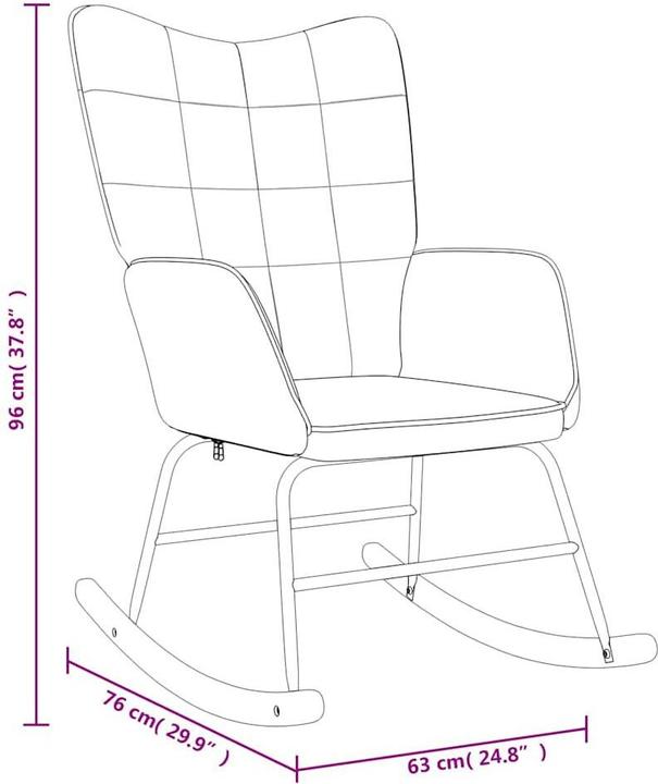 Produktbild vidaXL Schaukelstuhl mit Hocker