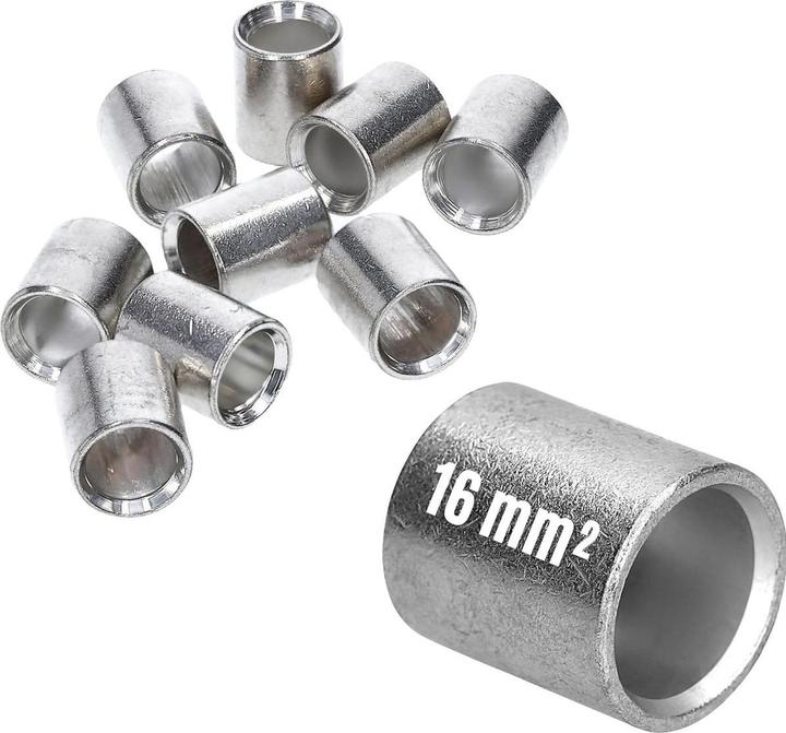 Produktbild Kalitec 10 Stück L3-P Parallelverbinder 16mm² I Verbinder unisoliert I Quetschverbinder blank I Kabe