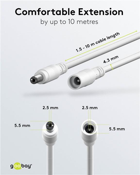 Produktbild Goobay DC-Verlängerungskabel (1.50 m)