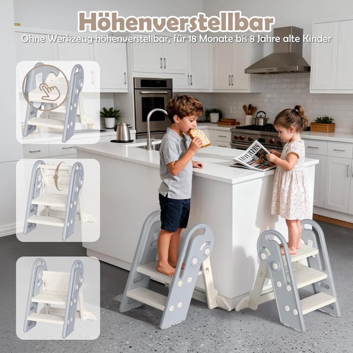 Onasti Höhenverstellbarer Tritthocker für Kinder