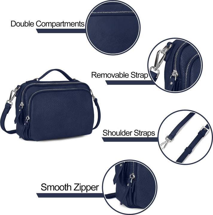 Actual product image Only-Bags.Store Shoulder bag with zip, crossbody bag, small leather handbag