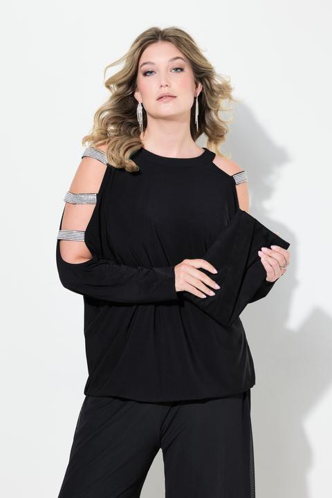 Produktbild Miamoda T-Shirt, Classic Fit, Strass-Streifen, CutOuts (44)