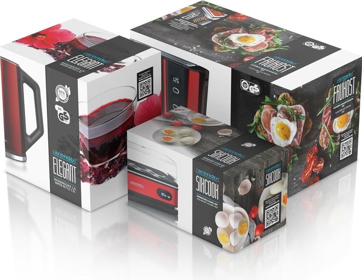 Actual product image Arendo Frühstücksset: Wasserkocher, Toaster & Eierkocher (1.50 l)