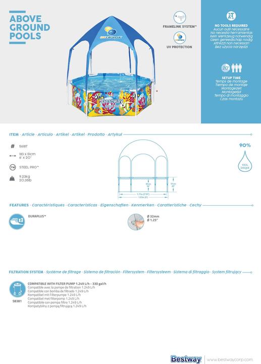 Produktbild Bestway Splash-in-Shade