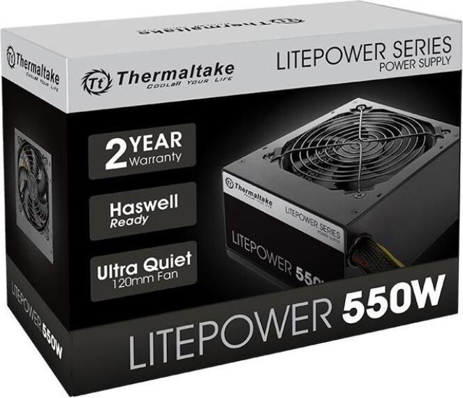 Produktbild Thermaltake Power supply Litepower II Juodas 550W PS-LTP-0550NPCNEU-2 (Active, 120 mm) (550 W)