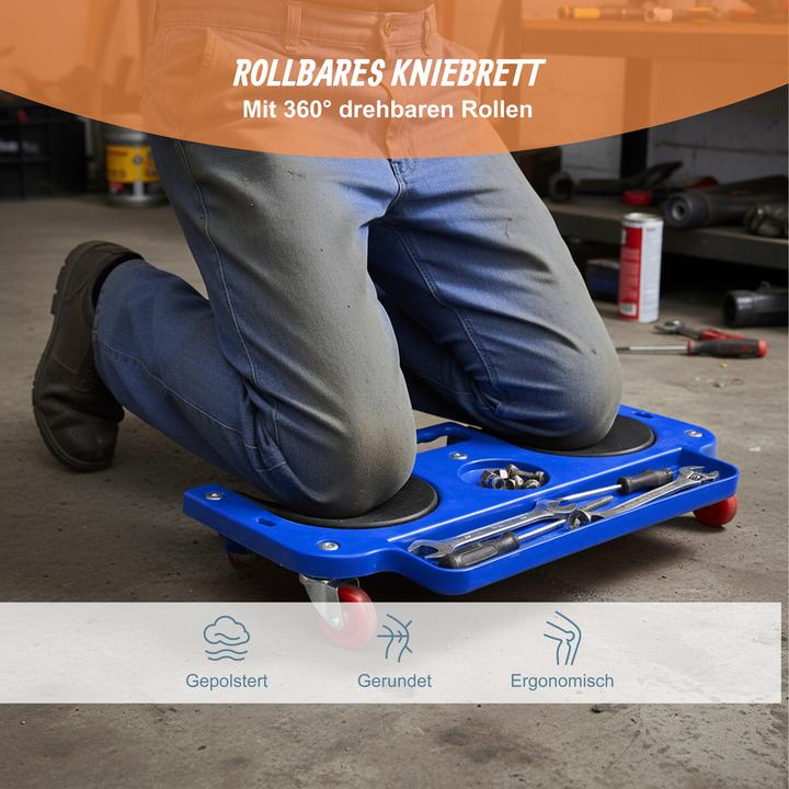 Actual product image Relaxdays Knierollbrett mit Werkzeugablage