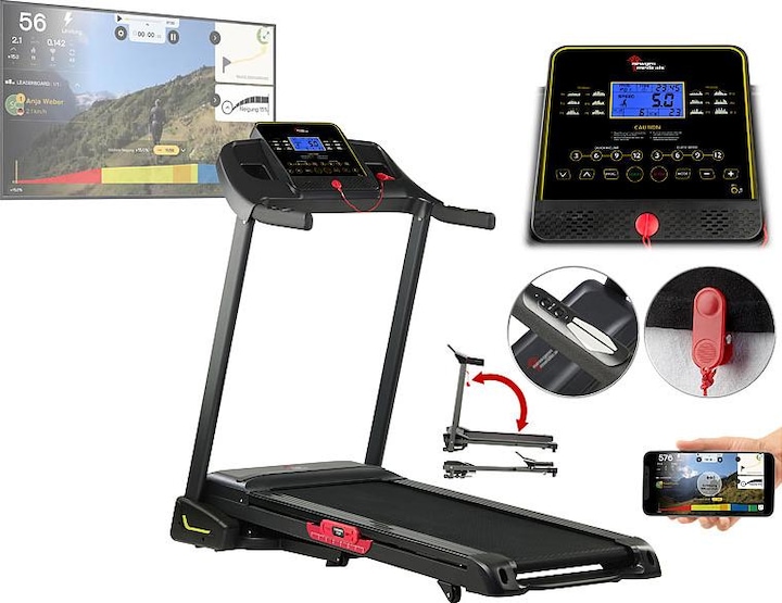 Actual product image Newgen medicals Professional treadmill with Bluetooth & App, XXL running surface, 16 km/h, 1.100 Watt