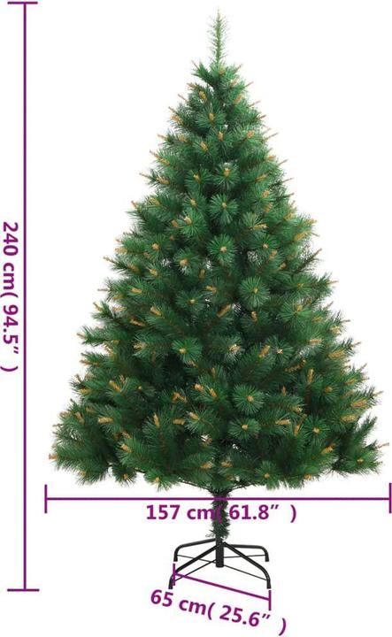 Produktbild vidaXL künstlicher klappbarer Weihnachtsbaum (240 cm)