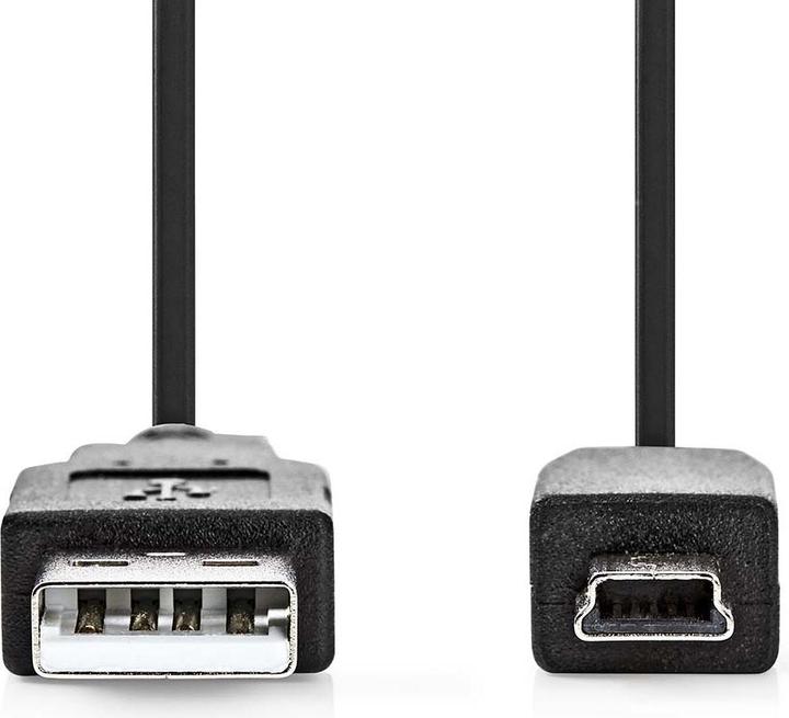Actual product image Nedis USB cable | USB 2.0 | USB-A male | USB Mini-B 5 pin male | 480 Mbps | Nickel-plated | 5.00 (5 m, USB 2.0)