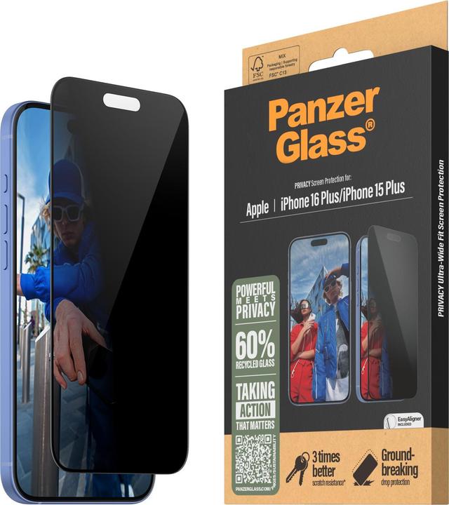 Produktbild PanzerGlass Ultra-Wide Fit (1 Stk., Apple iPhone 15 Plus, Apple iPhone 16 Plus)