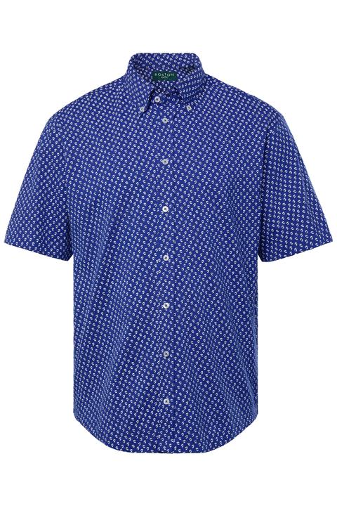 Image du produit Boston Park Piqué-Hemd, Halbarm, florales Muster, Buttondown-Kragen, Modern Fit (6XL)