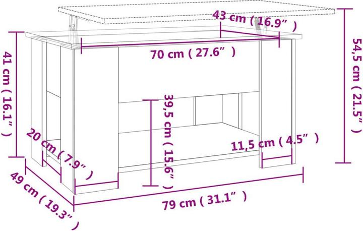 Image du produit vidaXL Couchtisch