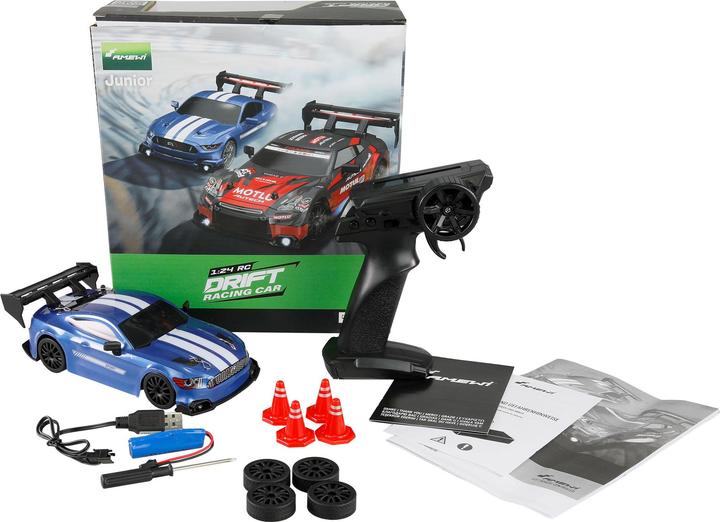 Produktbild Amewi Drift Racing Car 4WD 1:24 RTR blau (RTR Ready-to-Run)