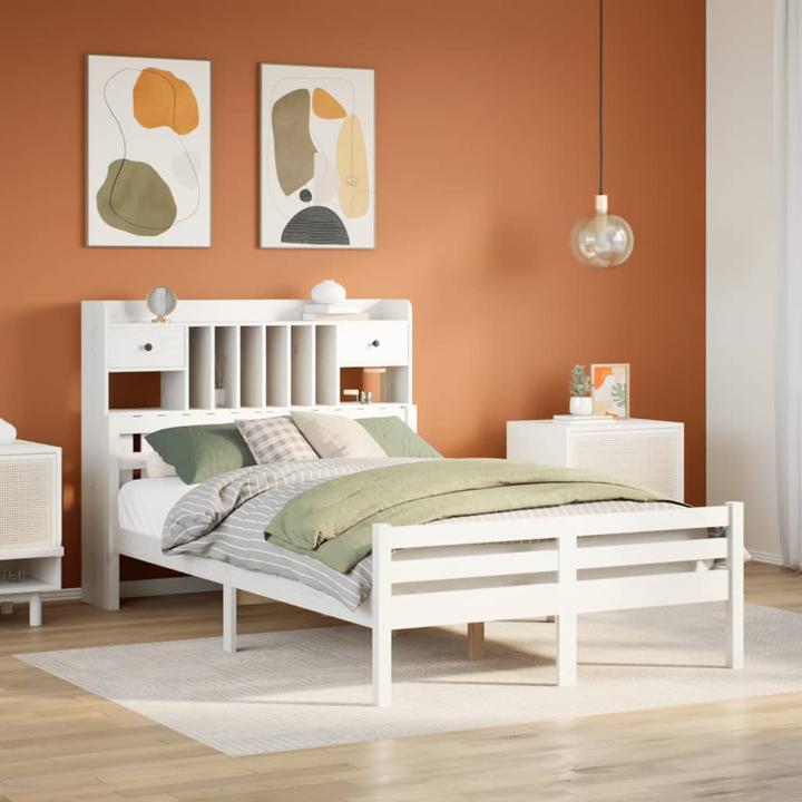 Produktbild vidaXL Bett mit Regal (135 x 190 cm)