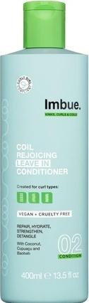 Imbue Coil Rejoicing Leave In Conditioner Vegan und Curly Girl Compliant Weiss 400ml (400 ml)