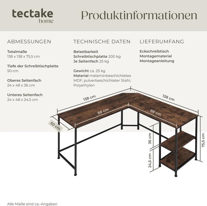 Produktbild tectake Hamilton (138 x 138 x 75.5 cm)