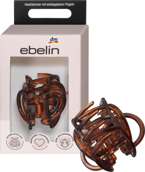 Actual product image dm ebelin Hair clip with retractable wings black / brown (1 pcs.)
