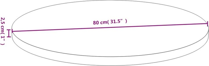 Produktbild VidaXL Douglas (80 x 2,5 cm)