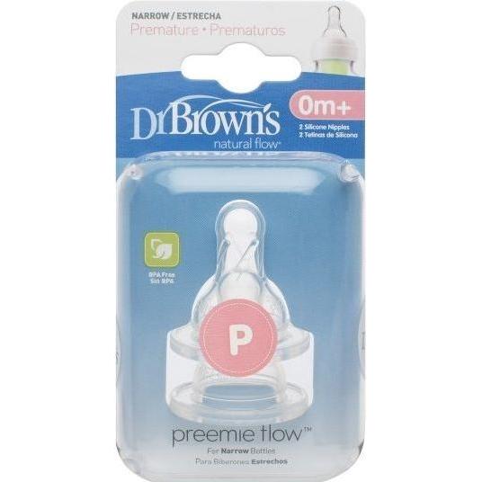 Dr Browns Preemie žindukai neišnešiotiems kūdikiams 0m + 2 vnt (QU0025) (QU0025)