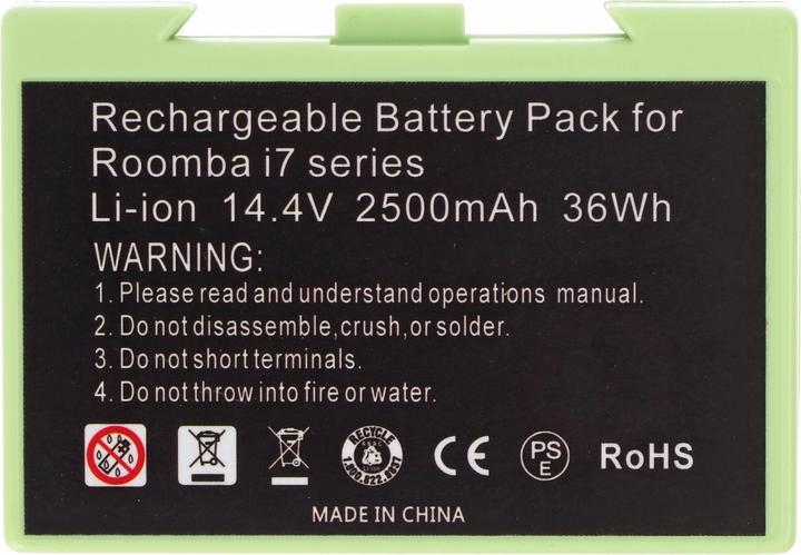 Image du produit AccuCell Batterie pour robot ménager en remplacement de iRobot ABL-D2, ABL-D1, 4624864 - 2600mAh 14.4V Li-Ion