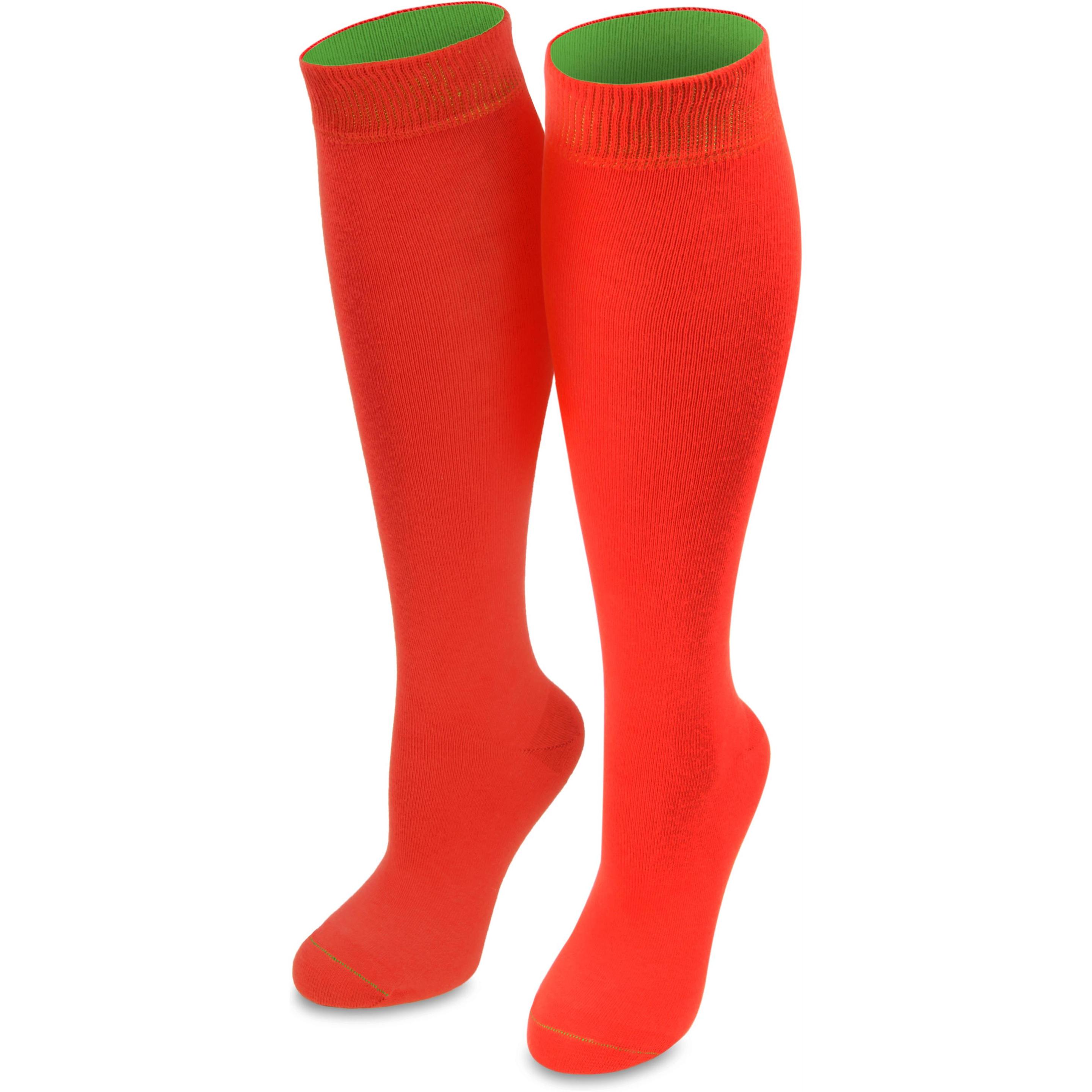 Thumbnail - Normani, Herren, Socken, 1 Paar Kniestrümpfe Bi-Color, Rot, (Einzelpack, 39 - 42)